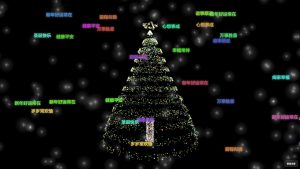 粒子特效圣诞祝福HTML页面模板及AI提示词-酷猫网络